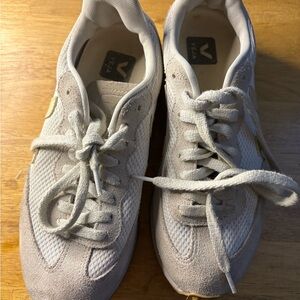 Veja Cream and White Sneakers